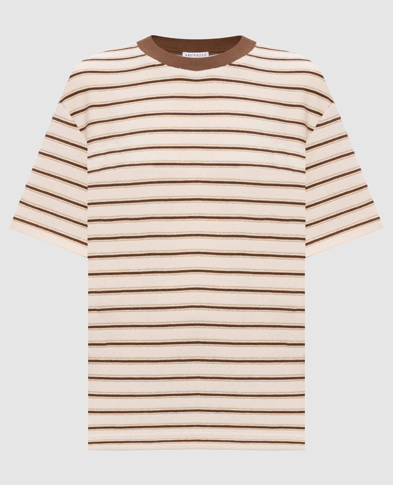 Beige striped silk T-shirt Brunello Cucinelli
Beige striped silk T-shirt Brunello Cucinelli