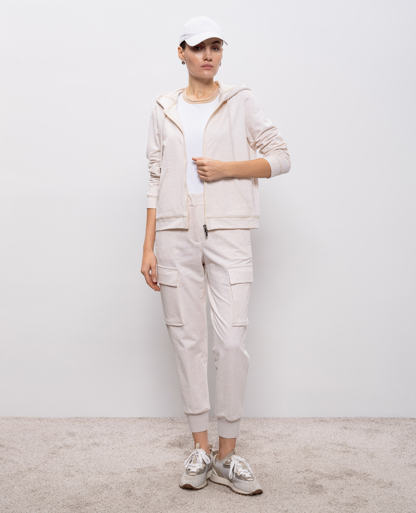 Beige melange sports jacket Peserico
Beige melange sports jacket Peserico