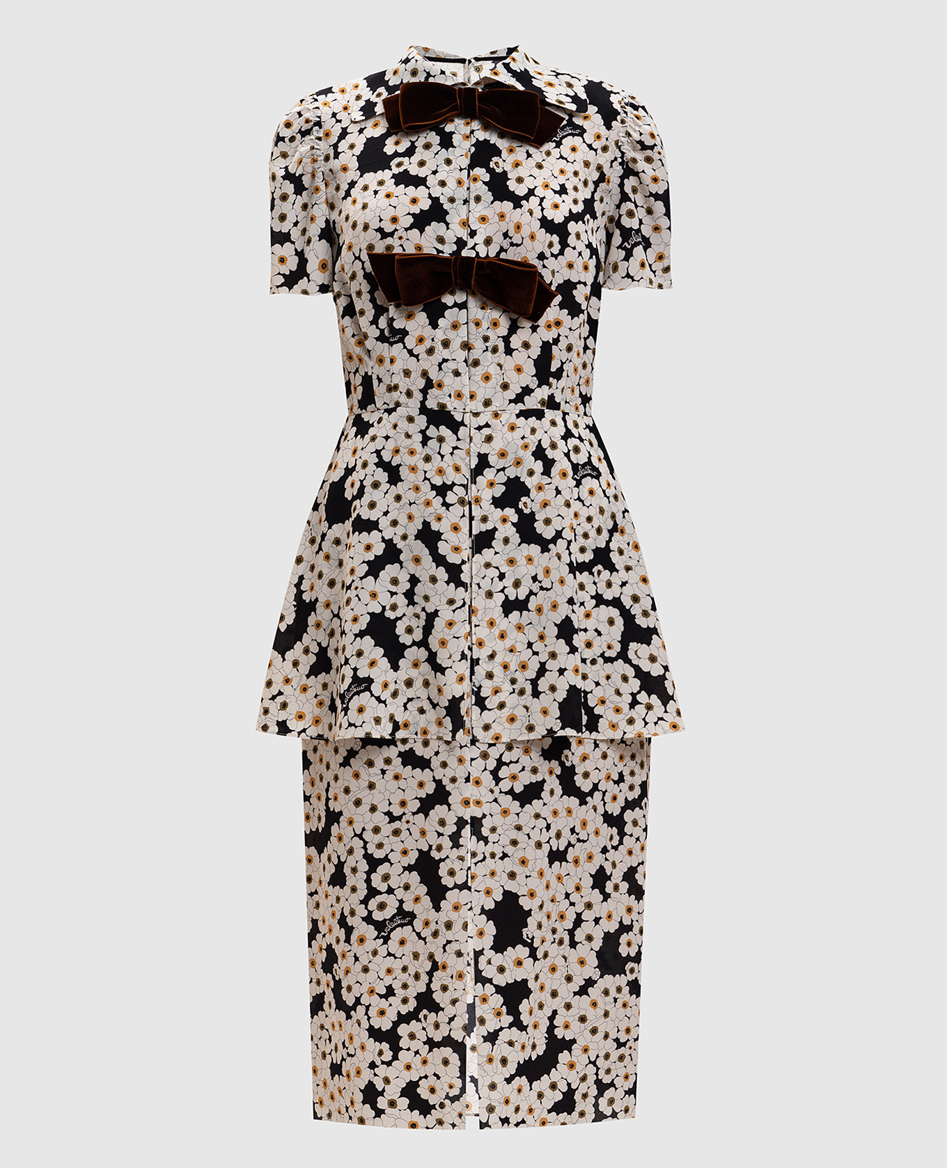 White silk dress with floral print Valentino
White silk dress with floral print Valentino