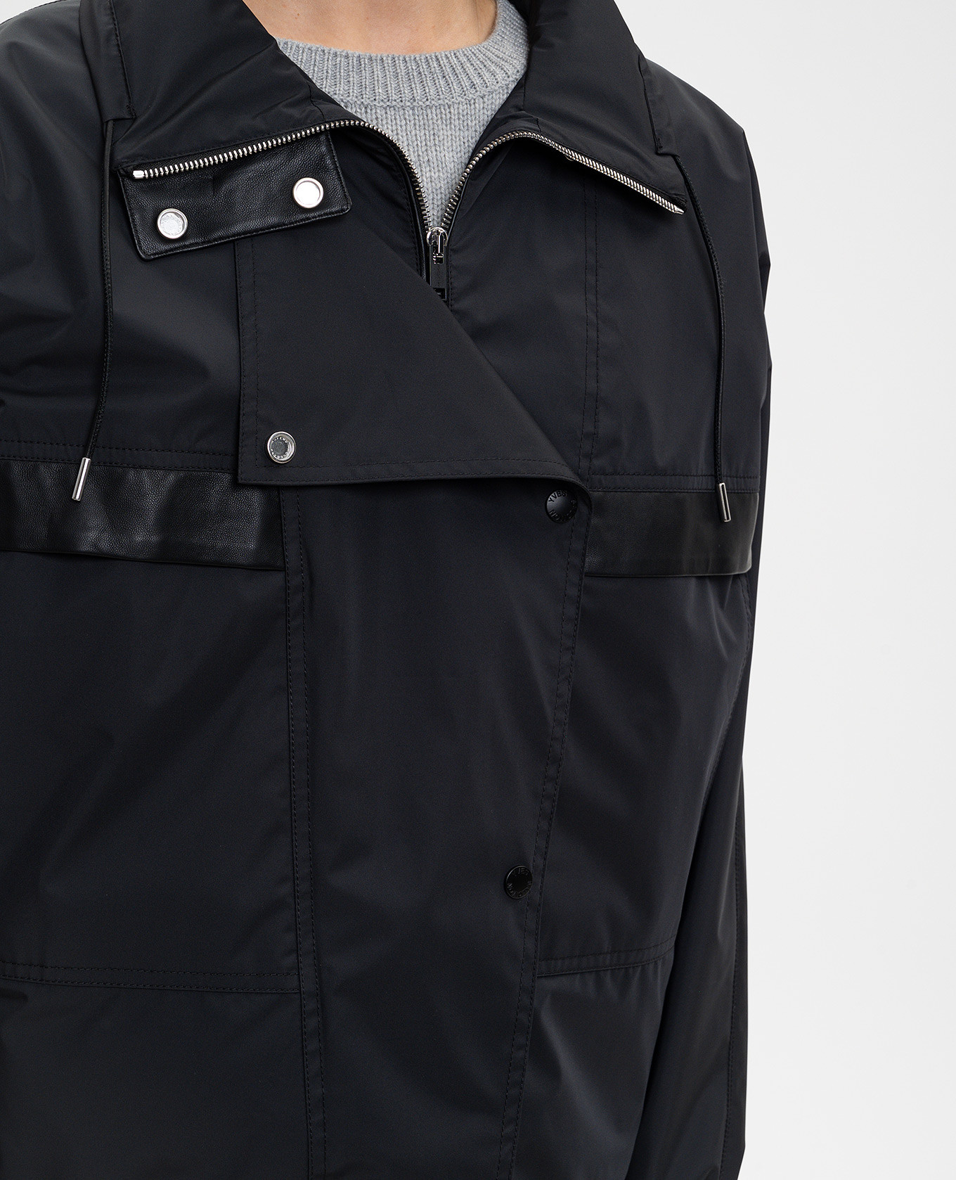 Black jacket with leather inserts Yves Salomon Army
Black jacket with leather inserts Yves Salomon Army