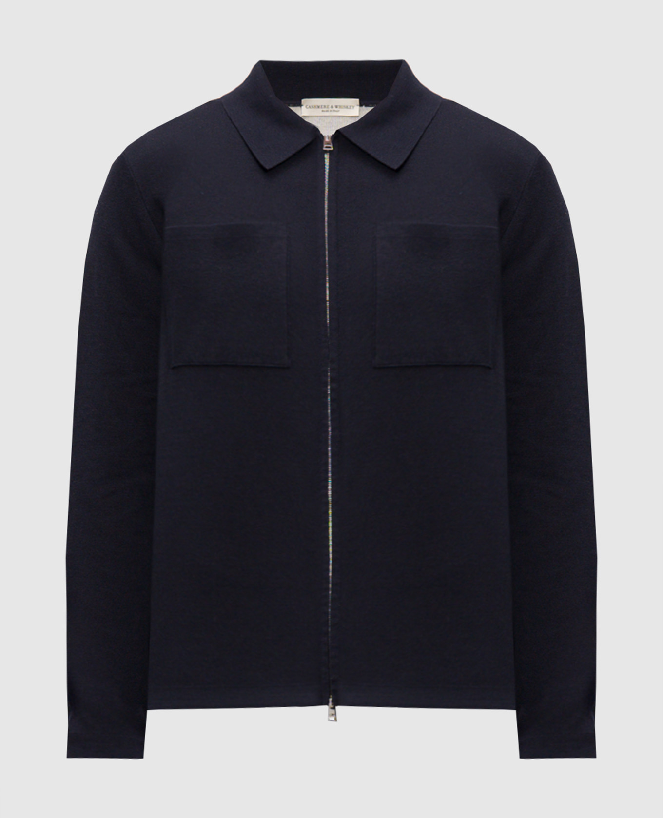 Blue cardigan with silk Cashmere&Whiskey
Blue cardigan with silk Cashmere&Whiskey