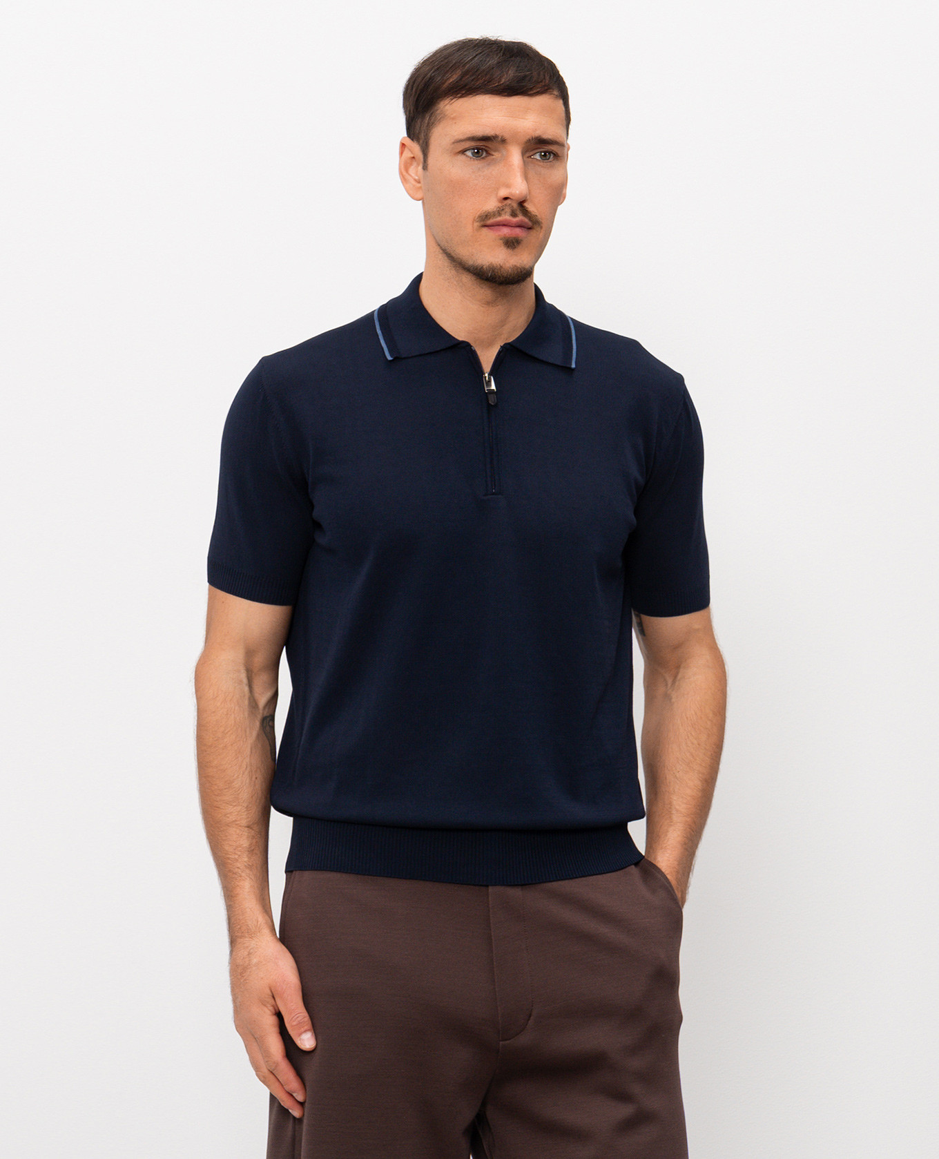 Blue cotton polo shirt Canali
Blue cotton polo shirt Canali