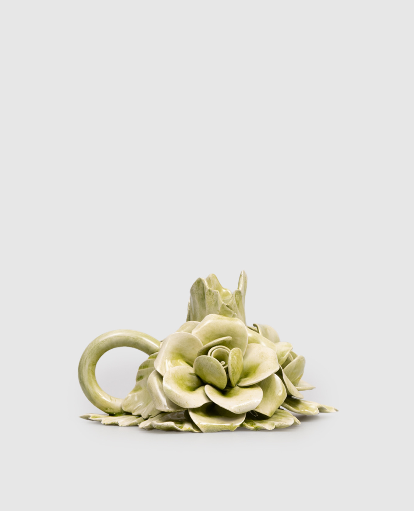Green ceramic candlestick with roses Bitossi Home
Green ceramic candlestick with roses Bitossi Home