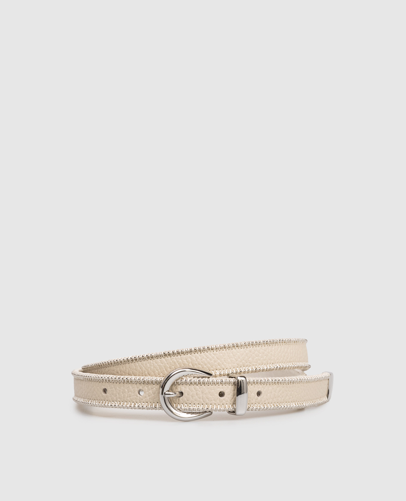 Beige leather belt with monil chain Peserico
Beige leather belt with monil chain Peserico