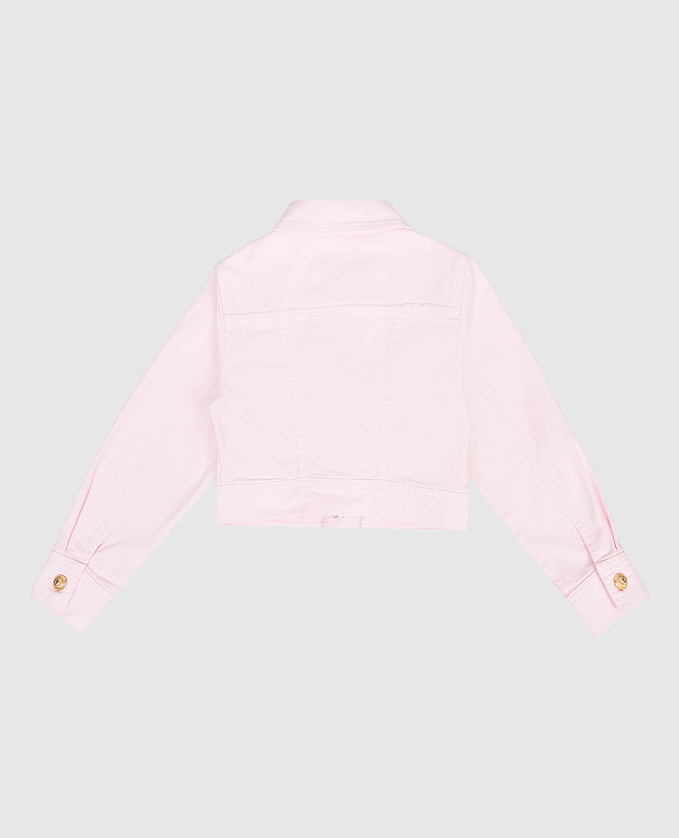 Children's pink denim jacket with logo embroidery Balmain
Children's pink denim jacket with logo embroidery Balmain