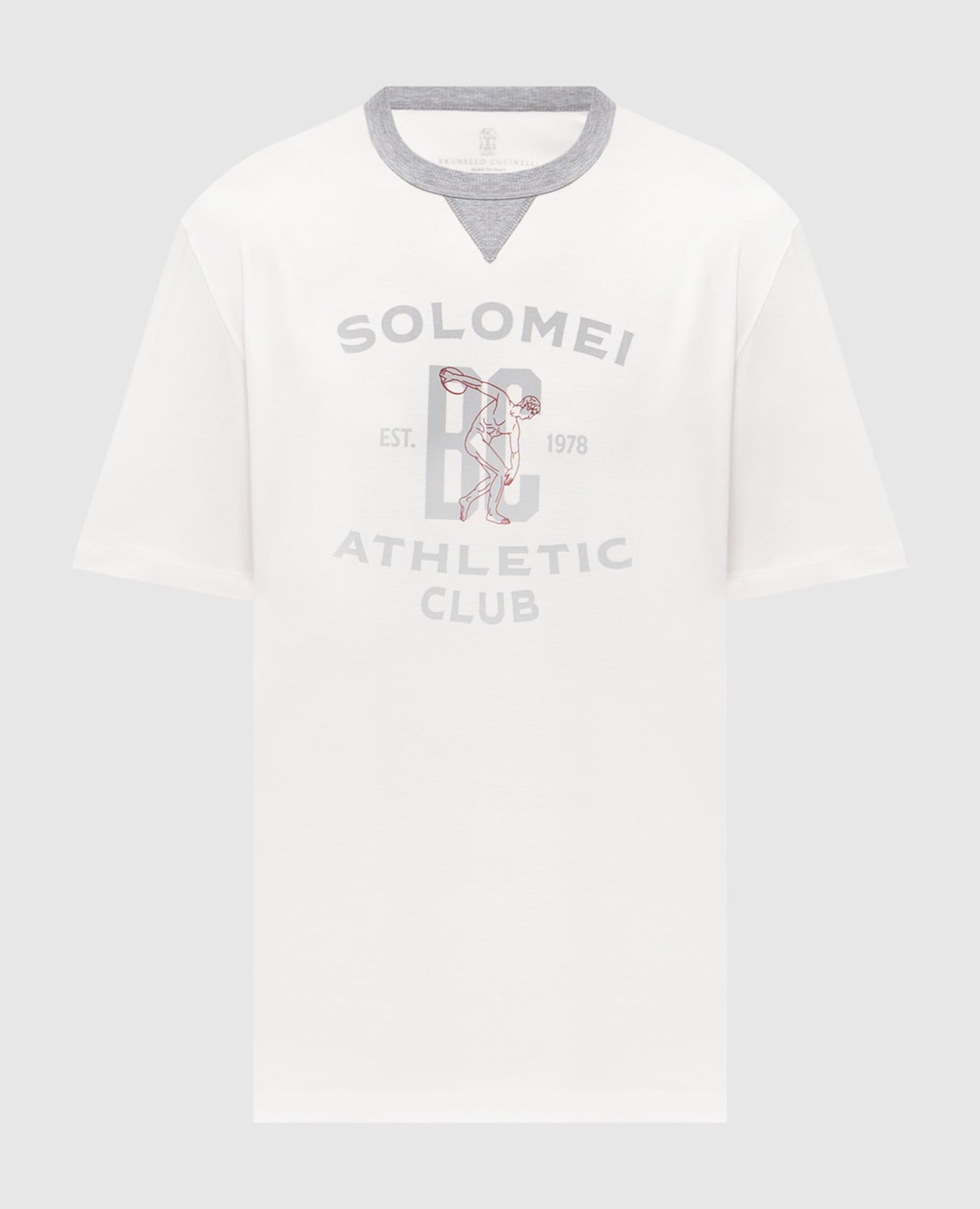White T-shirt with branded print Brunello Cucinelli
White T-shirt with branded print Brunello Cucinelli