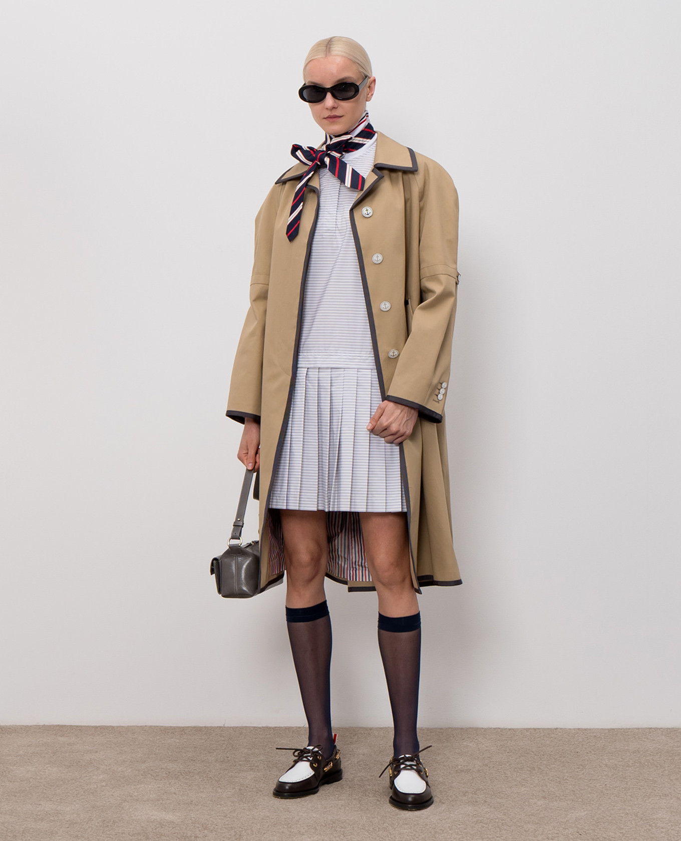 Striped pleated dress Thom Browne, Grey
Striped pleated dress Thom Browne, Grey