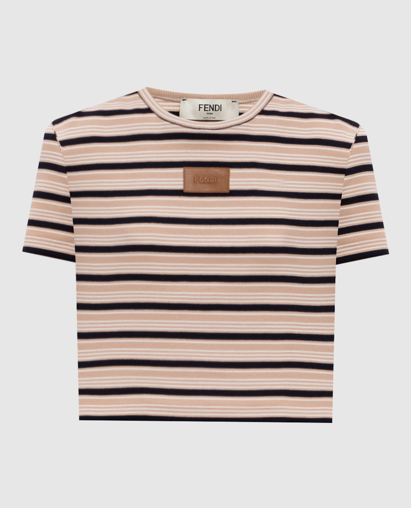 Beige striped cropped T-shirt Fendi
Beige striped cropped T-shirt Fendi