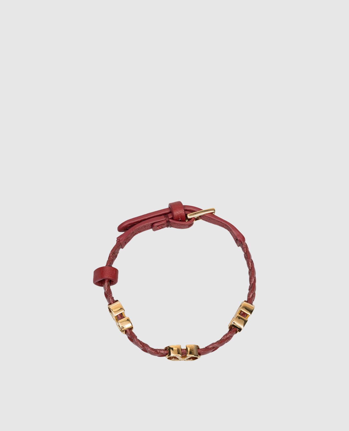 Burgundy leather braided bracelet VLogo Valentino
Burgundy leather braided bracelet VLogo Valentino