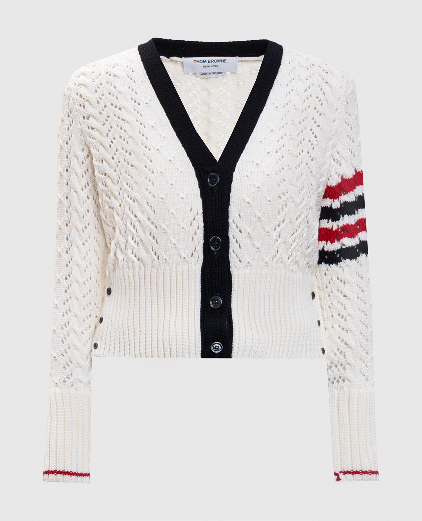 White wool cardigan Thom Browne
White wool cardigan Thom Browne