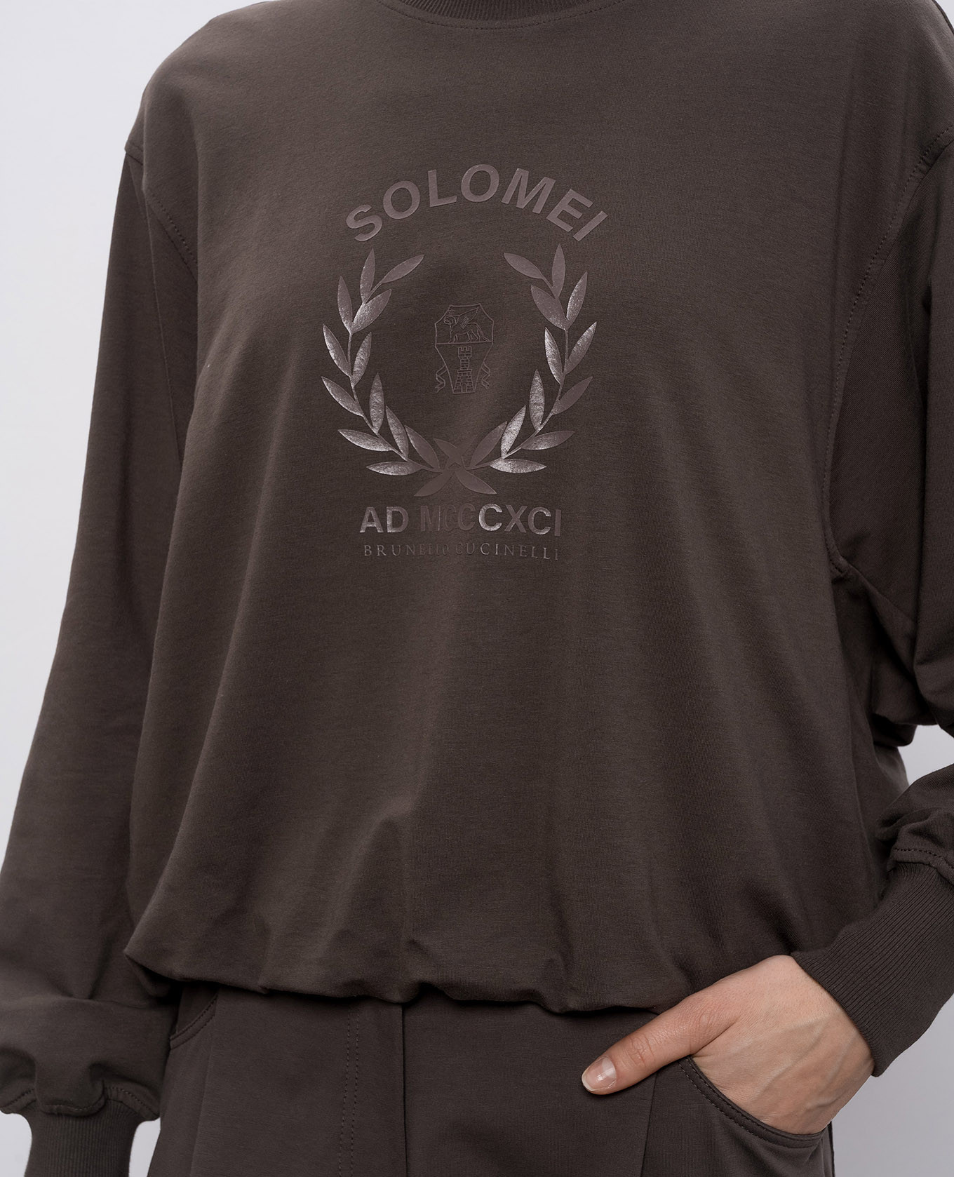 Brown sweatshirt with branded print Brunello Cucinelli
Brown sweatshirt with branded print Brunello Cucinelli