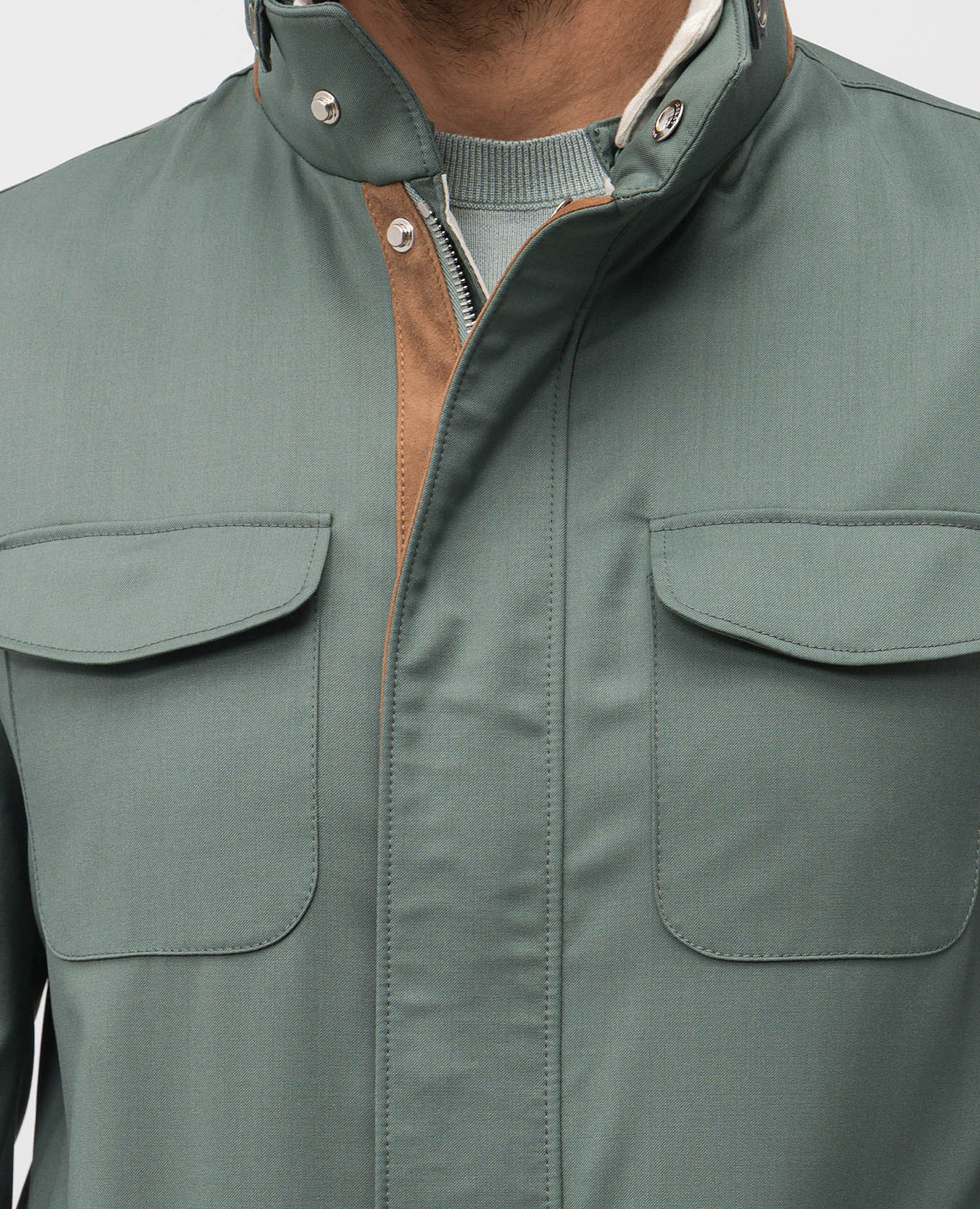 Green wool jacket with logo Enrico Mandelli
Green wool jacket with logo Enrico Mandelli