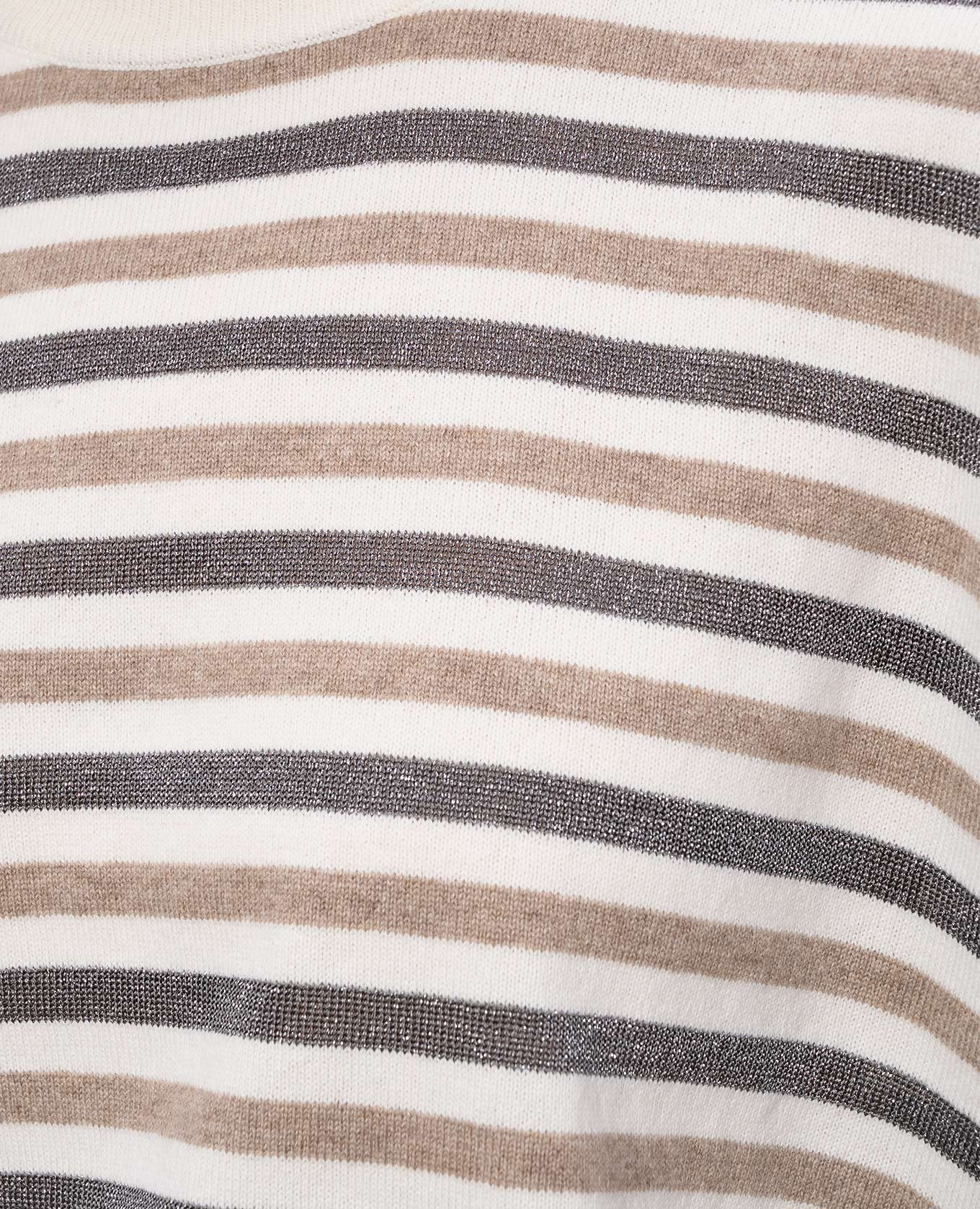 Ivory wool, cashmere and silk striped sweater Brunello Cucinelli, Beige
Ivory wool, cashmere and silk striped sweater Brunello Cucinelli, Beige