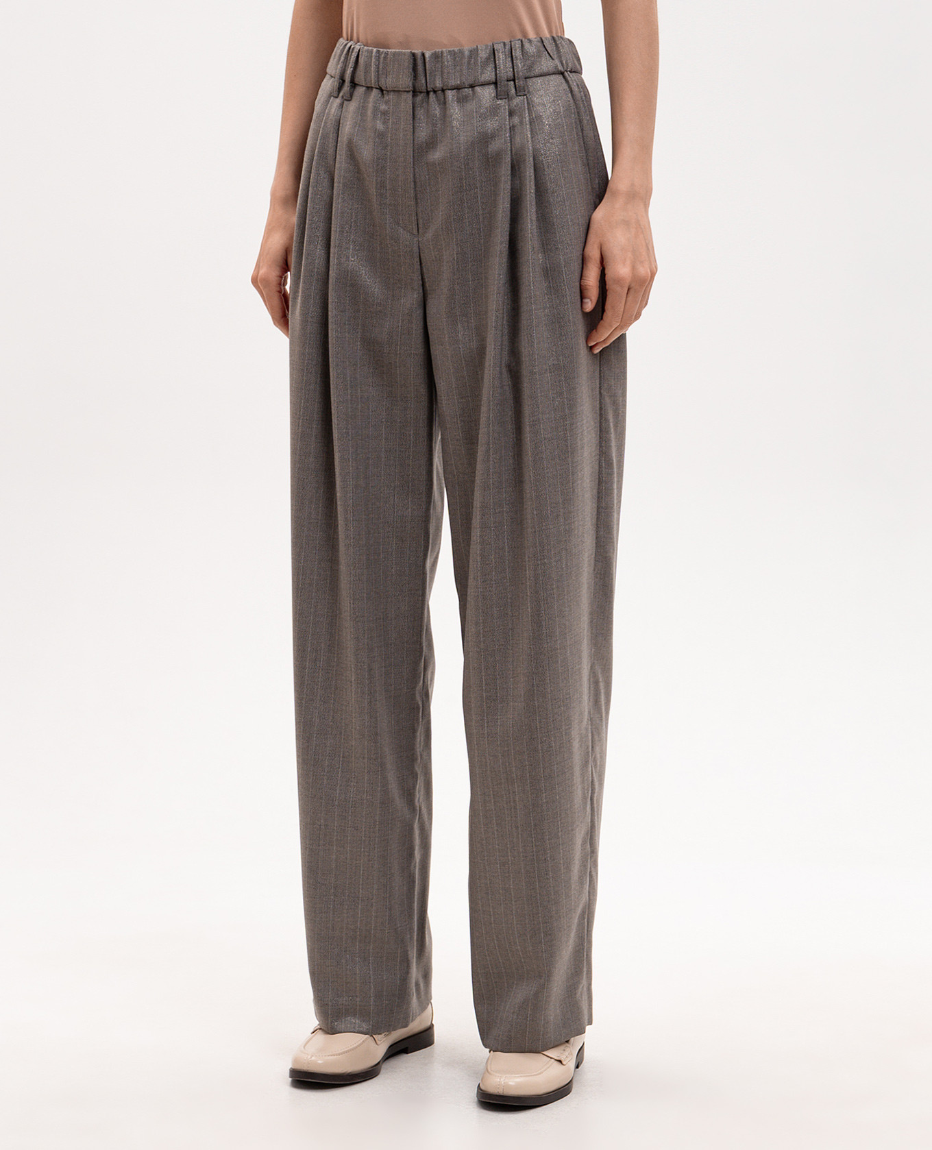 Gray wool pants with lurex Brunello Cucinelli, Grey
Gray wool pants with lurex Brunello Cucinelli, Grey