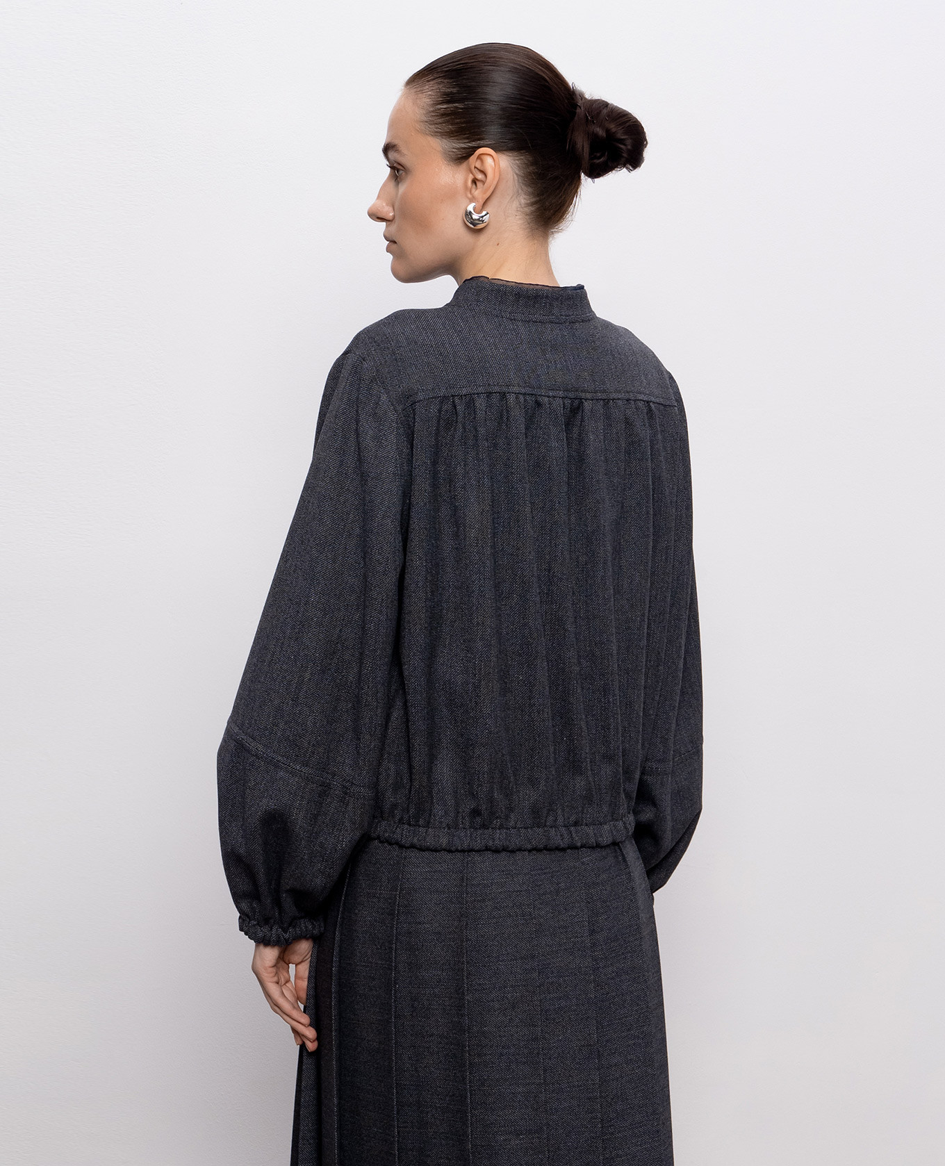 Gray bomber jacket with wool Fabiana Filippi, Grey
Gray bomber jacket with wool Fabiana Filippi, Grey