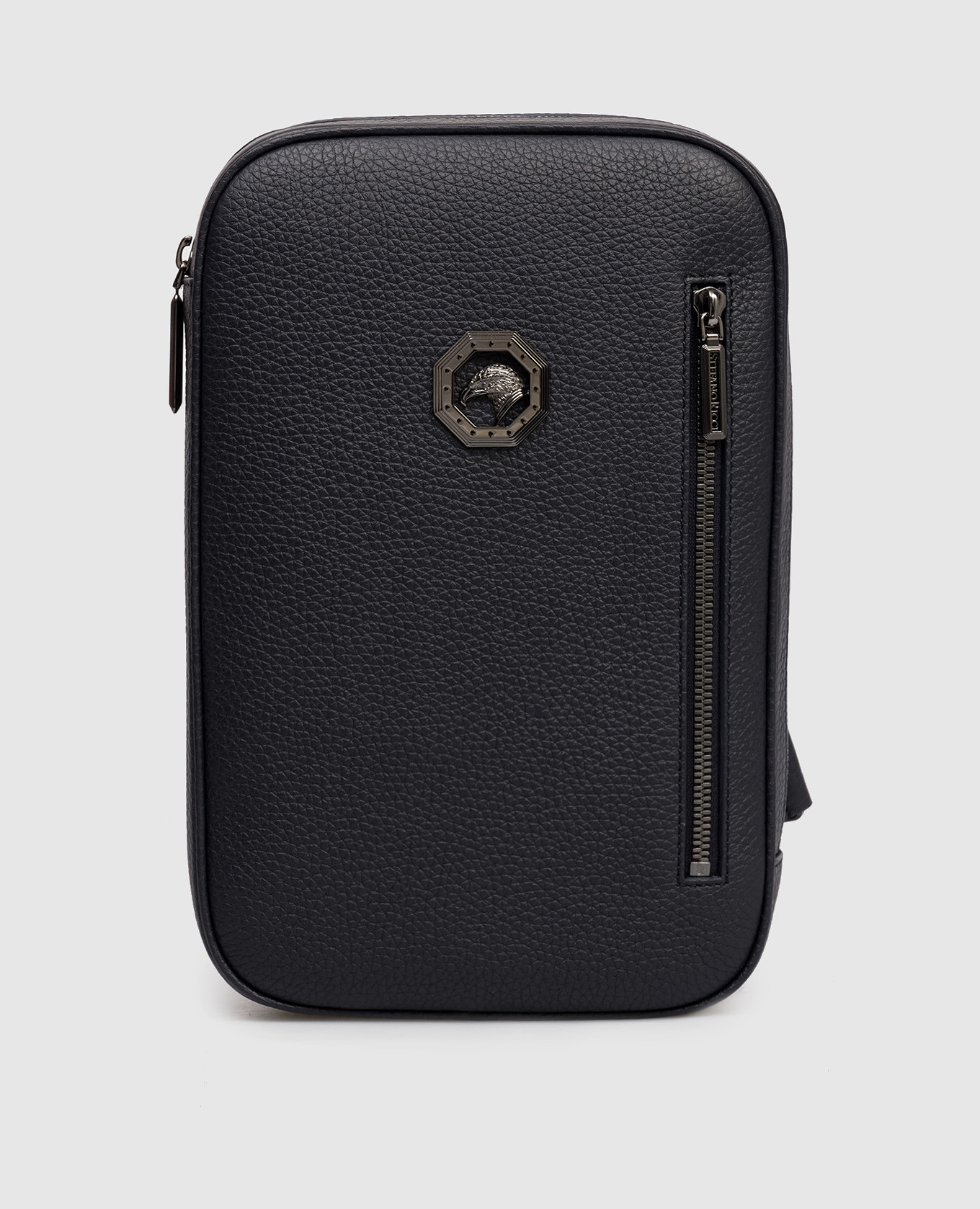 Blue leather sling bag with ruthenium-plated emblem Stefano Ricci
Blue leather sling bag with ruthenium-plated emblem Stefano Ricci