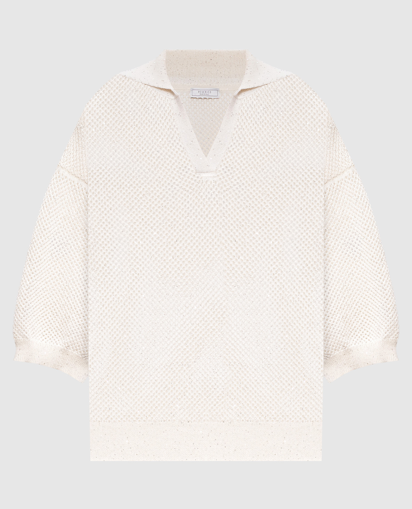 White openwork pullover with sequins Peserico
White openwork pullover with sequins Peserico