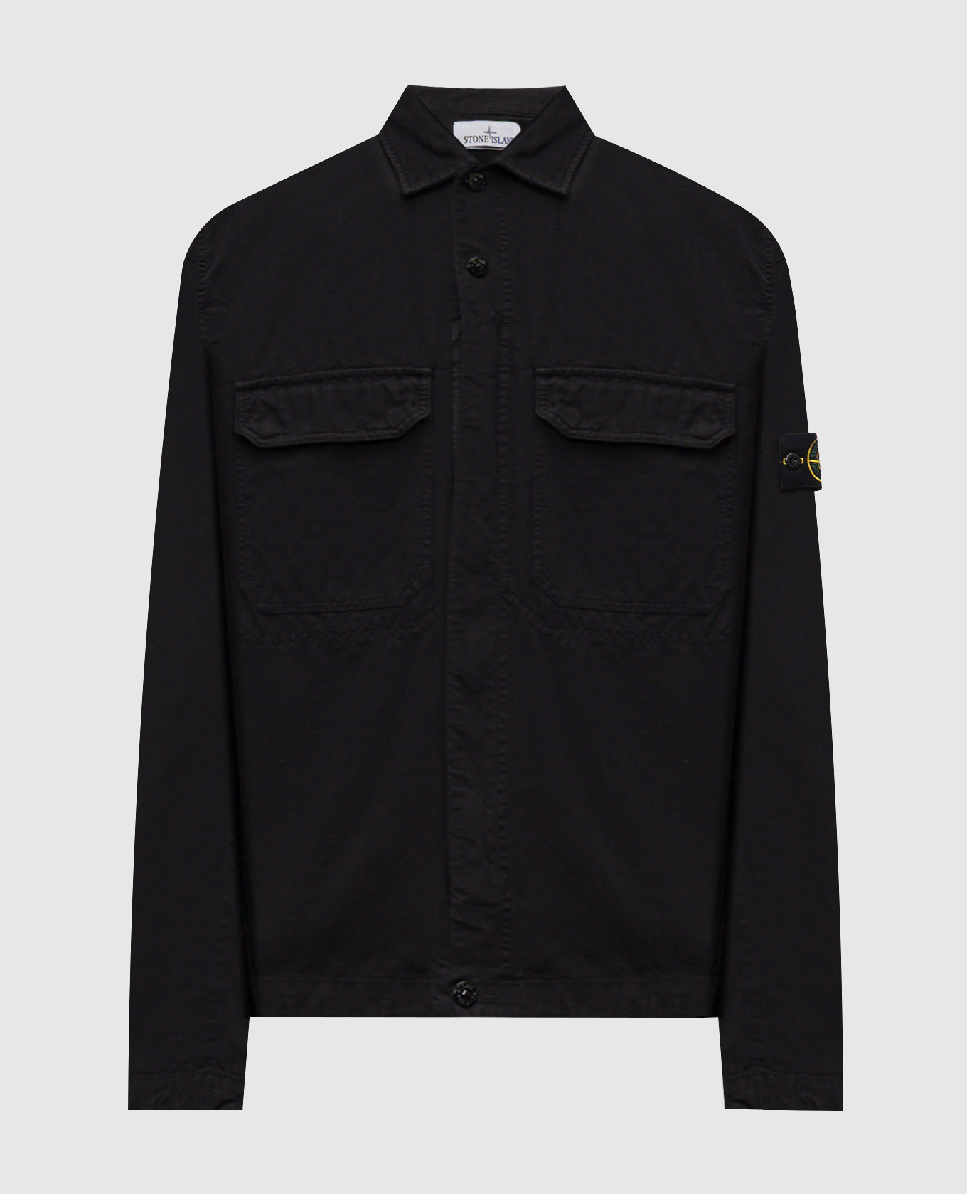 Black shirt with logo patch Stone Island
Black shirt with logo patch Stone Island