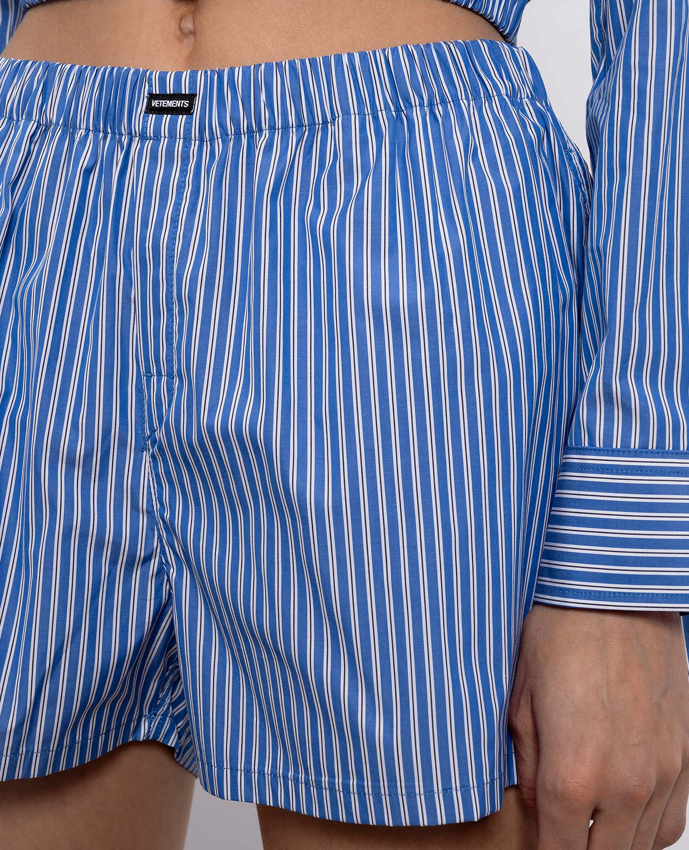 Blue striped shorts Vetements
Blue striped shorts Vetements