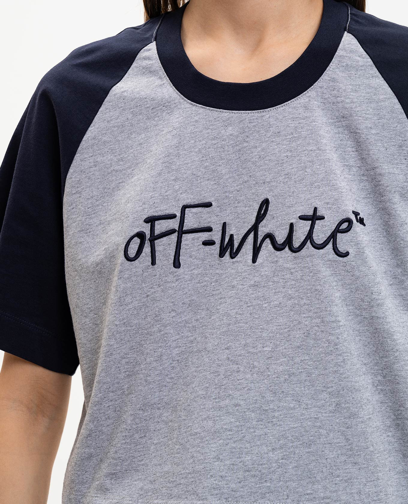 Grey melange T-shirt with embroidered logo Off-White
Grey melange T-shirt with embroidered logo Off-White