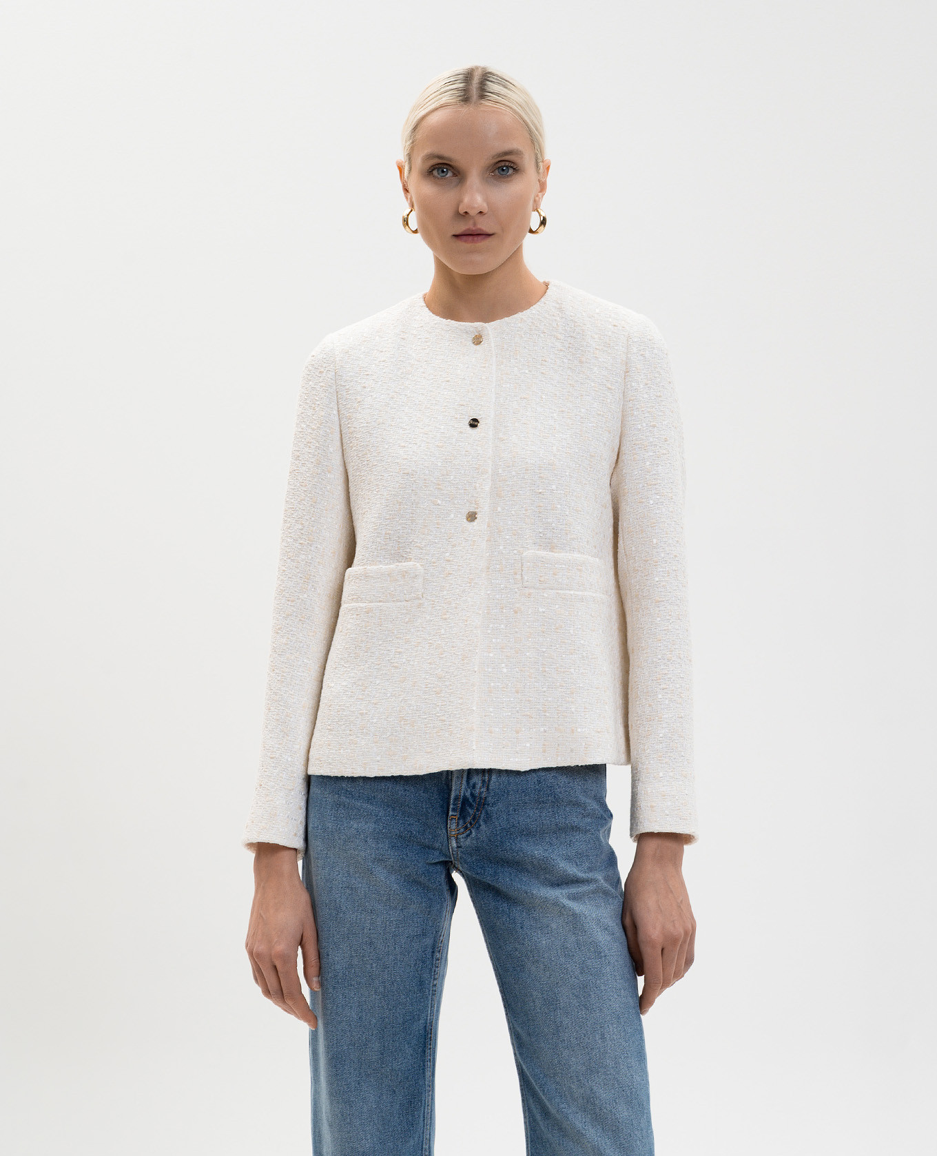 Ivory tweed jacket Herno, Beige
Ivory tweed jacket Herno, Beige