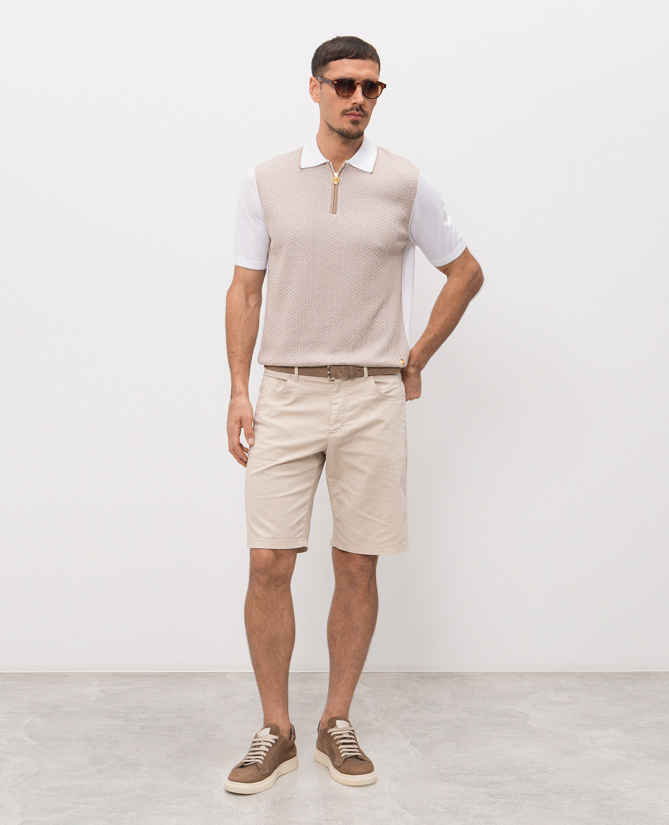 Polo with patterned silk Stefano Ricci, White
Polo with patterned silk Stefano Ricci, White