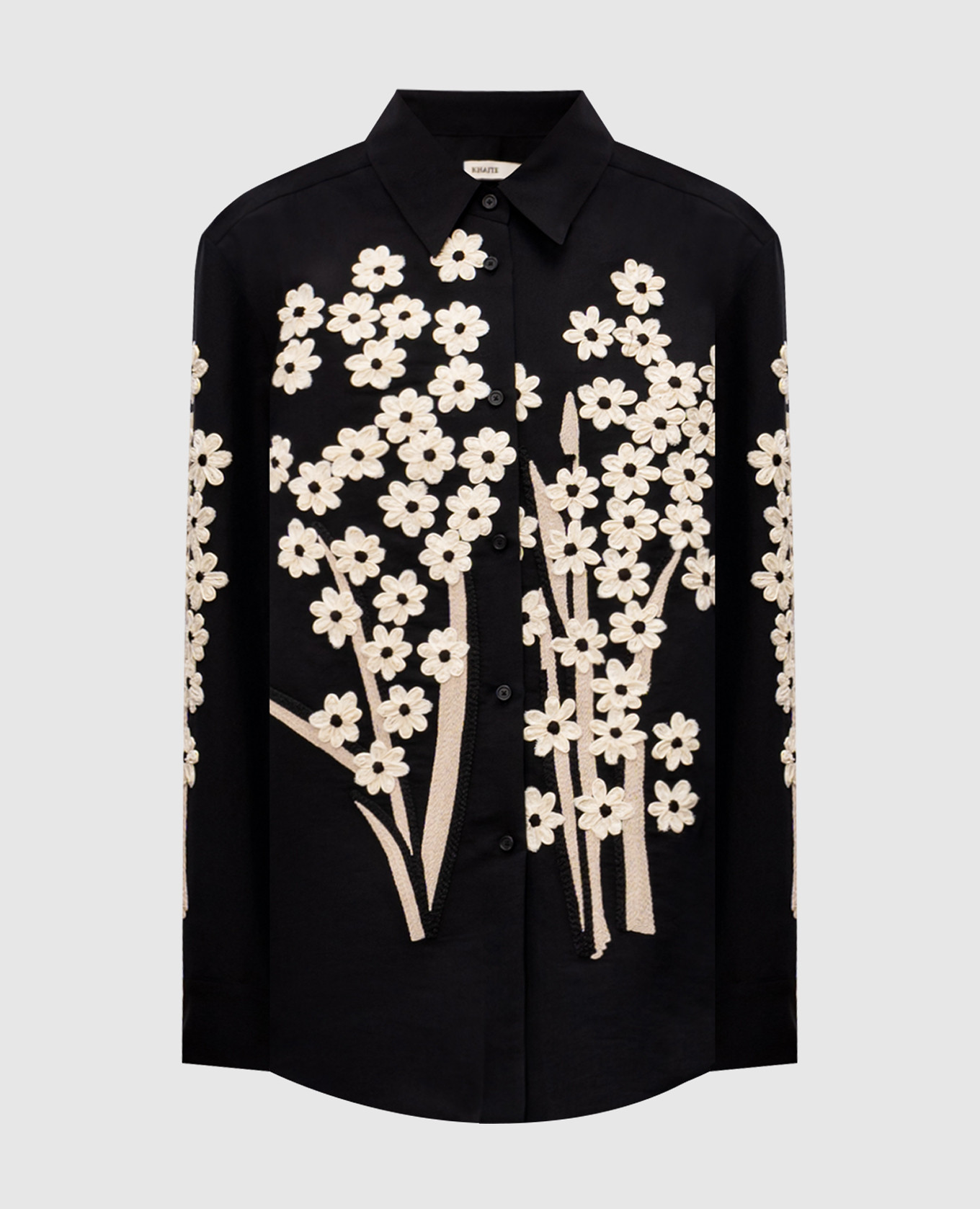 Argo black shirt with floral appliqués Khaite
Argo black shirt with floral appliqués Khaite