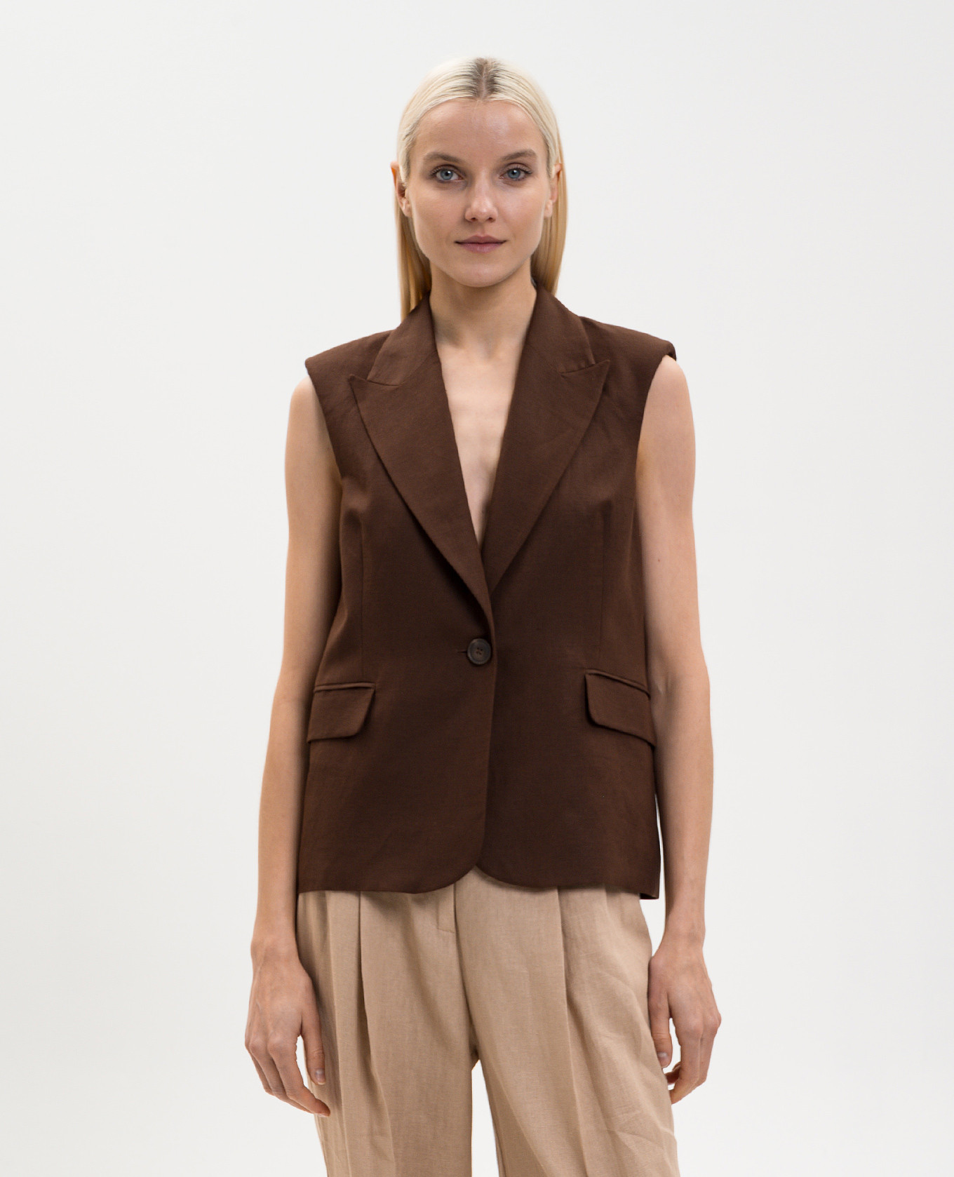 Brown linen vest Twinset
Brown linen vest Twinset
