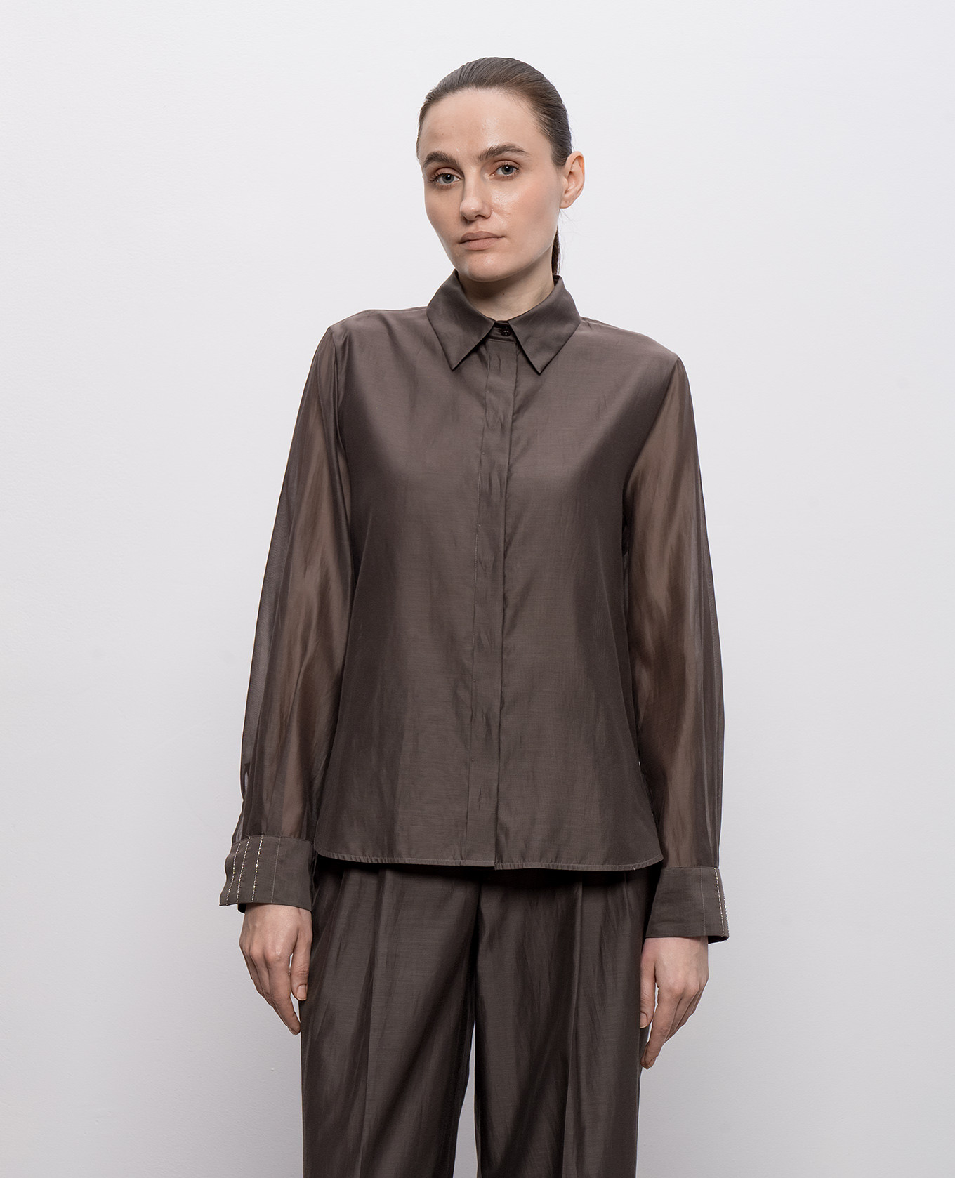 Brown blouse with silk Peserico
Brown blouse with silk Peserico