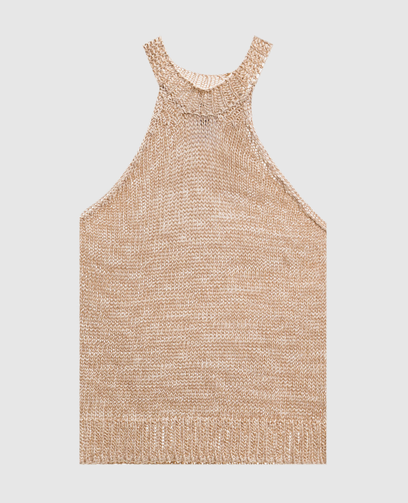 Beige knitted top with linen Solotre
Beige knitted top with linen Solotre