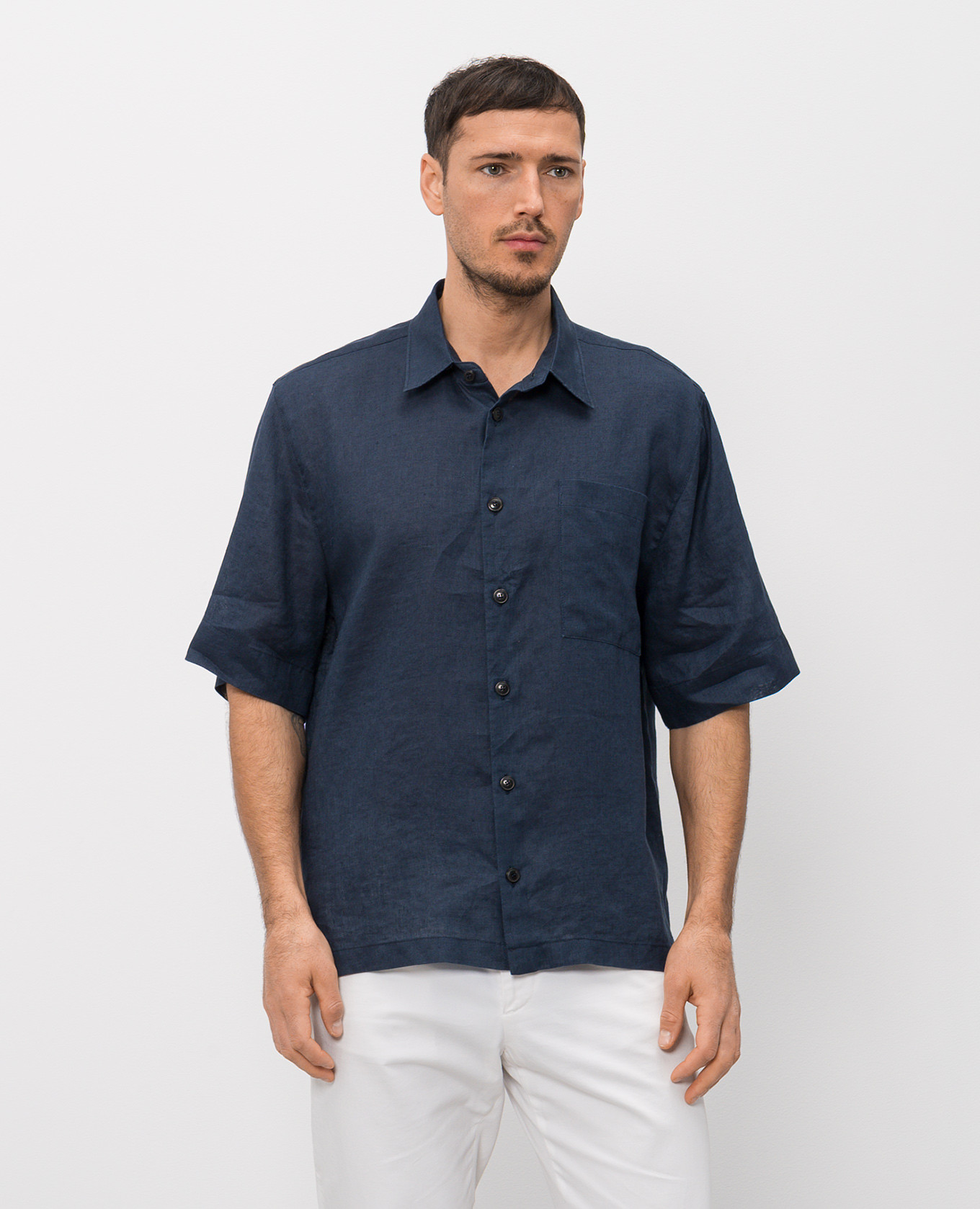 Blue linen shirt with short sleeves Cashmere&Whiskey
Blue linen shirt with short sleeves Cashmere&Whiskey
