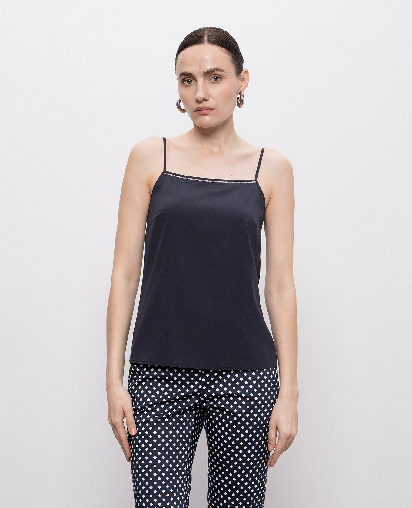Blue top with silk Peserico
Blue top with silk Peserico