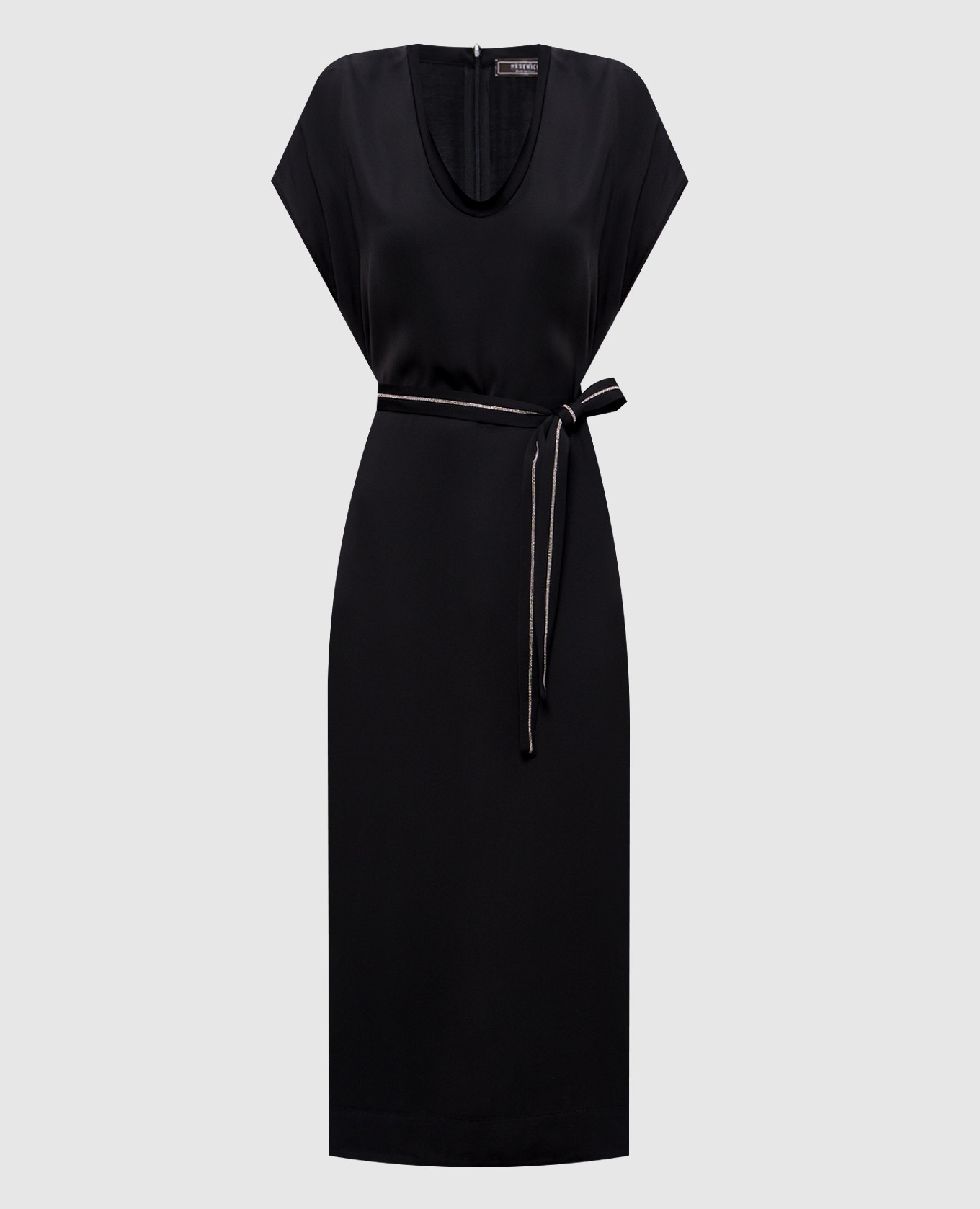 Black dress with monil chain Peserico
Black dress with monil chain Peserico