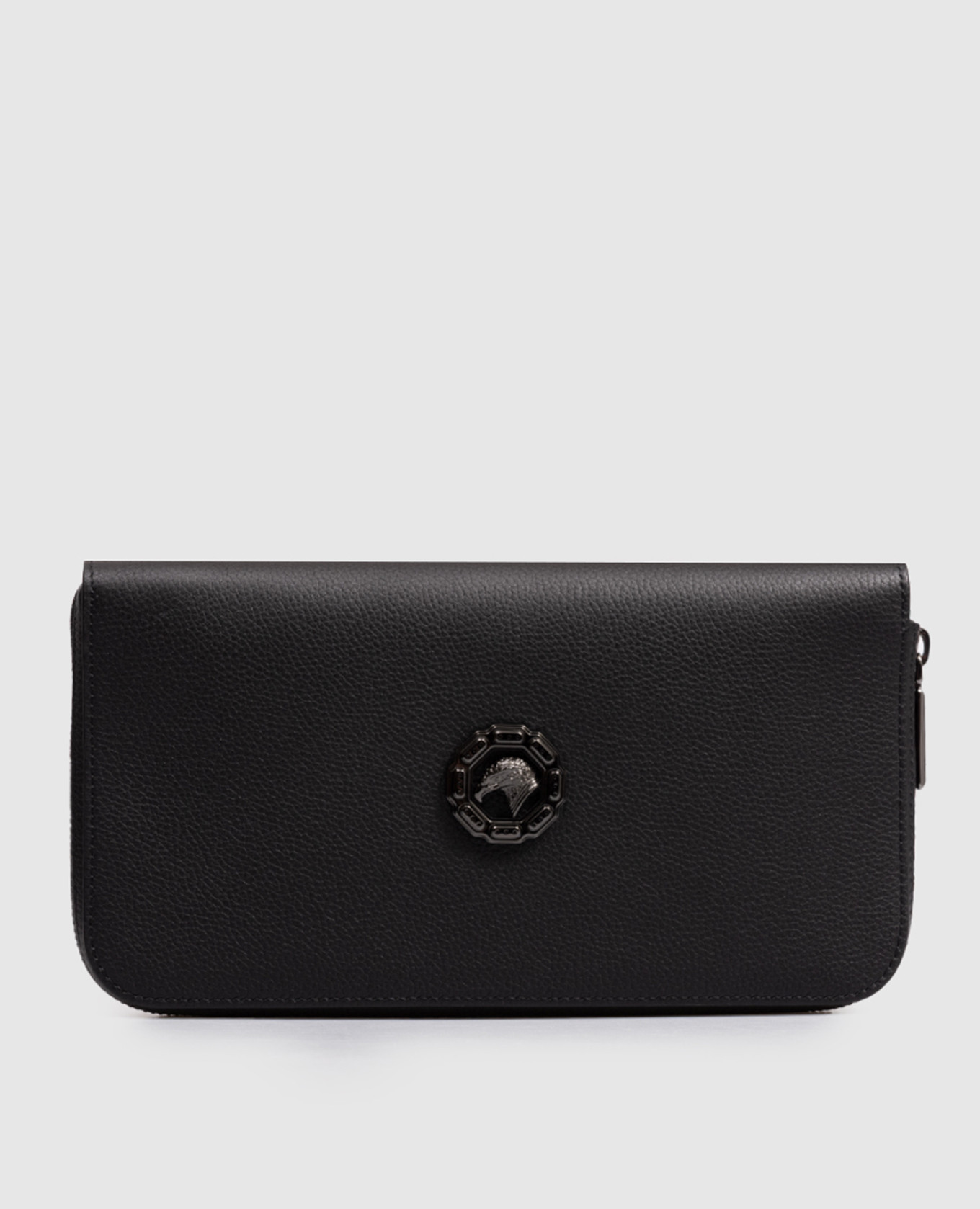 Black leather clutch wallet with metal emblem Stefano Ricci
Black leather clutch wallet with metal emblem Stefano Ricci
