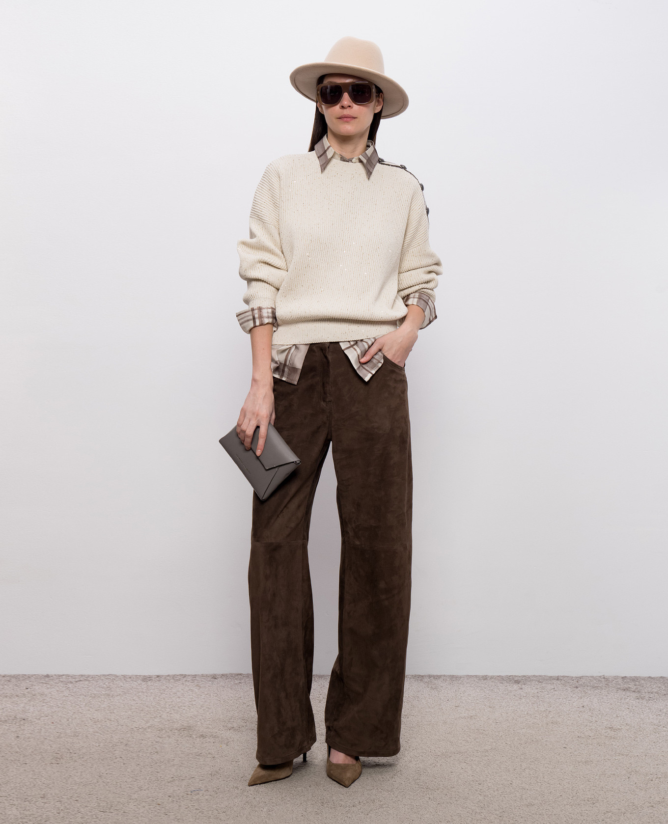 Beige silk check blouse Brunello Cucinelli
Beige silk check blouse Brunello Cucinelli