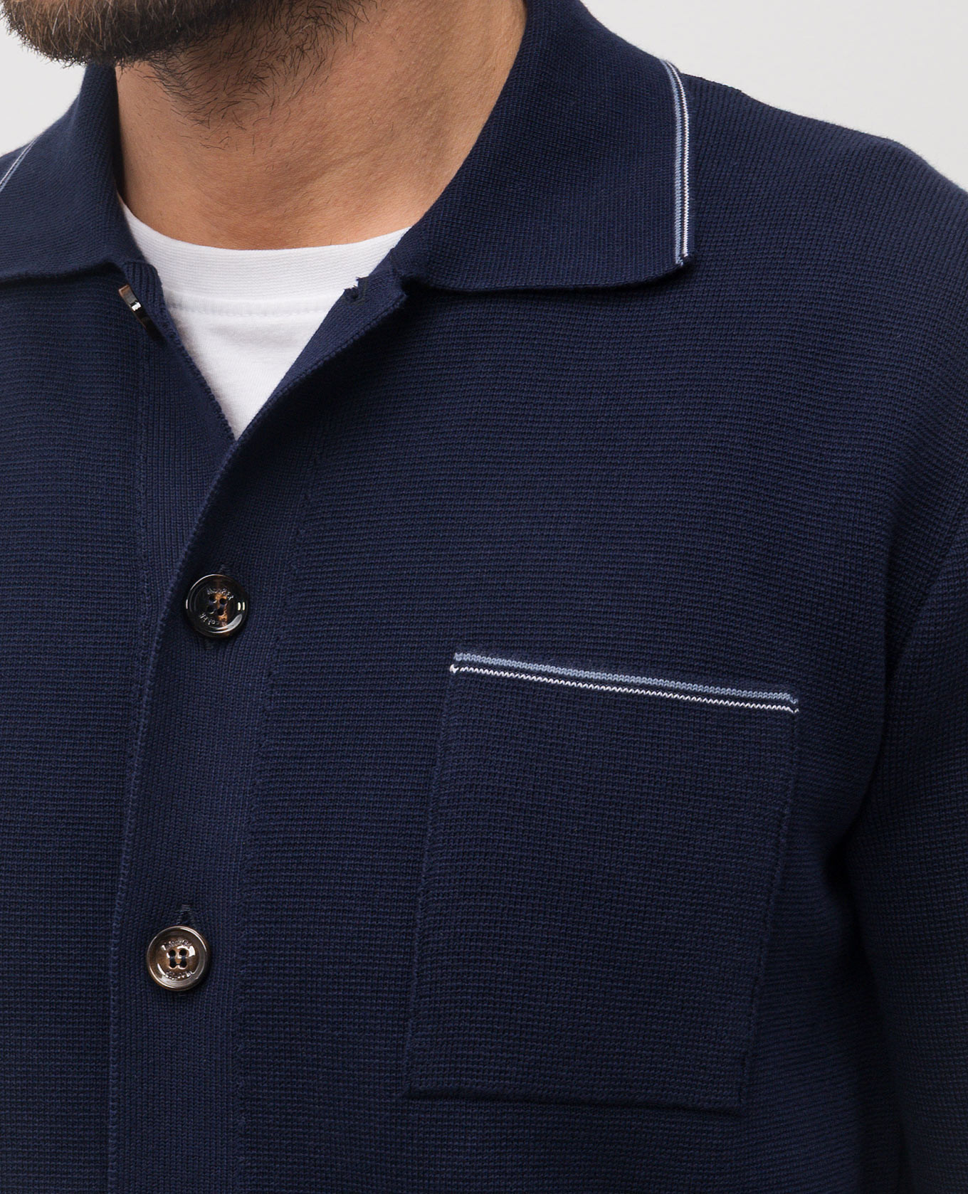 KENITH blue short sleeve cardigan MooRER
KENITH blue short sleeve cardigan MooRER