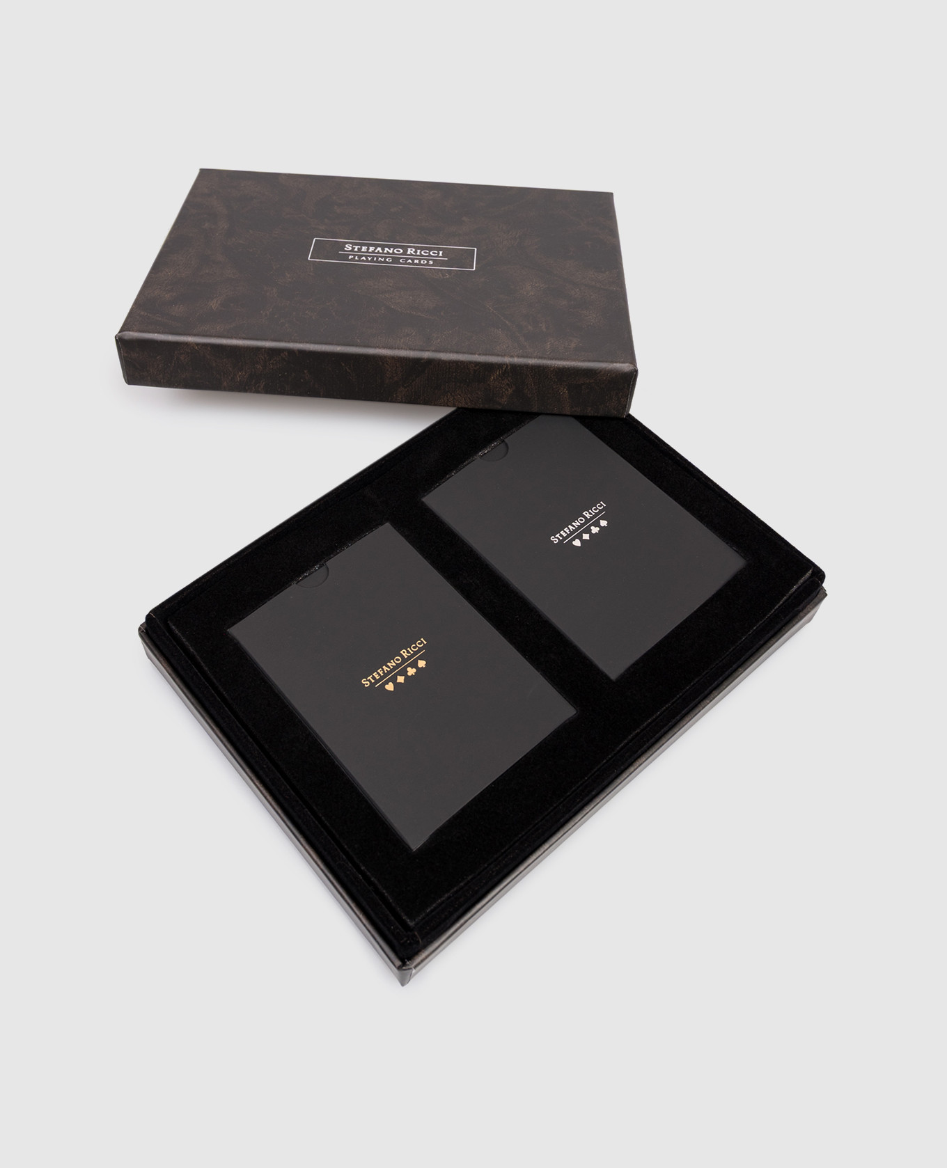 Set of two decks of playing cards Stefano Ricci, Black
Set of two decks of playing cards Stefano Ricci, Black