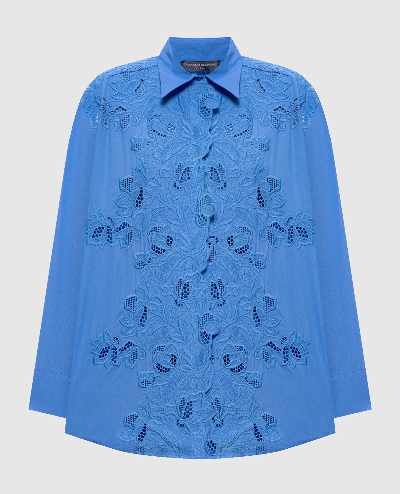Blue shirt with embroidery Ermanno Scervino Life, Light blue
Blue shirt with embroidery Ermanno Scervino Life, Light blue