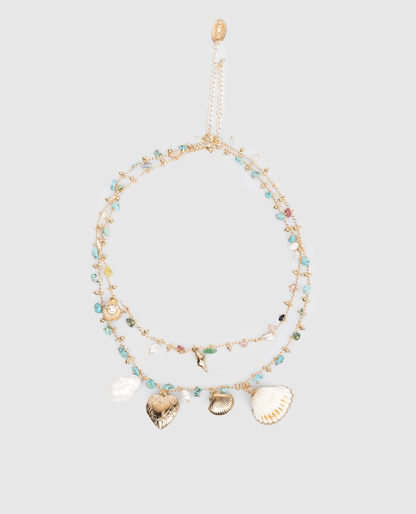 Gold-tone double-layer chain with shell Twinset, Golden
Gold-tone double-layer chain with shell Twinset, Golden