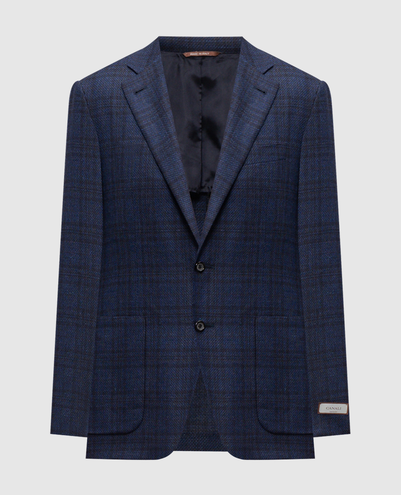 Blue checked silk and wool jacket Canali
Blue checked silk and wool jacket Canali