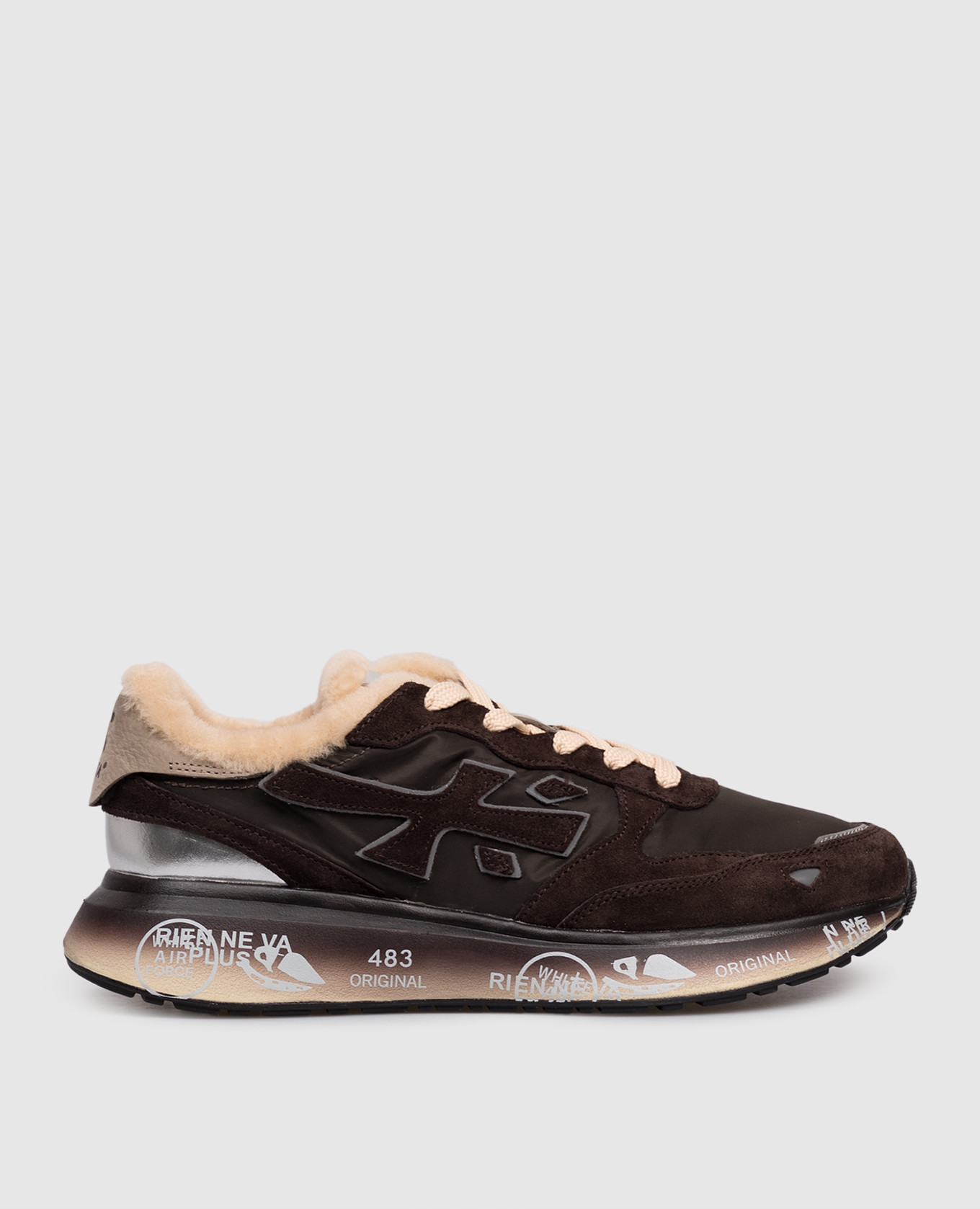 Brown LAURYN combination sneakers with fur Premiata
Brown LAURYN combination sneakers with fur Premiata