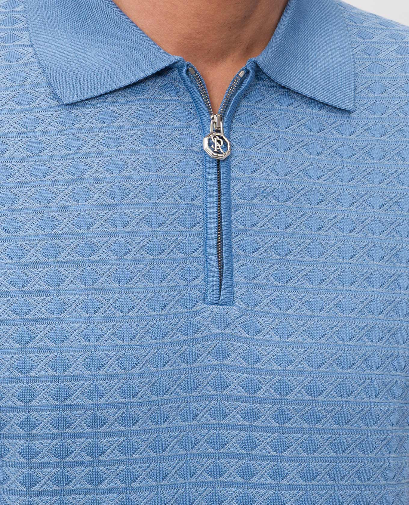 Blue polo with silk Stefano Ricci, Light blue
Blue polo with silk Stefano Ricci, Light blue