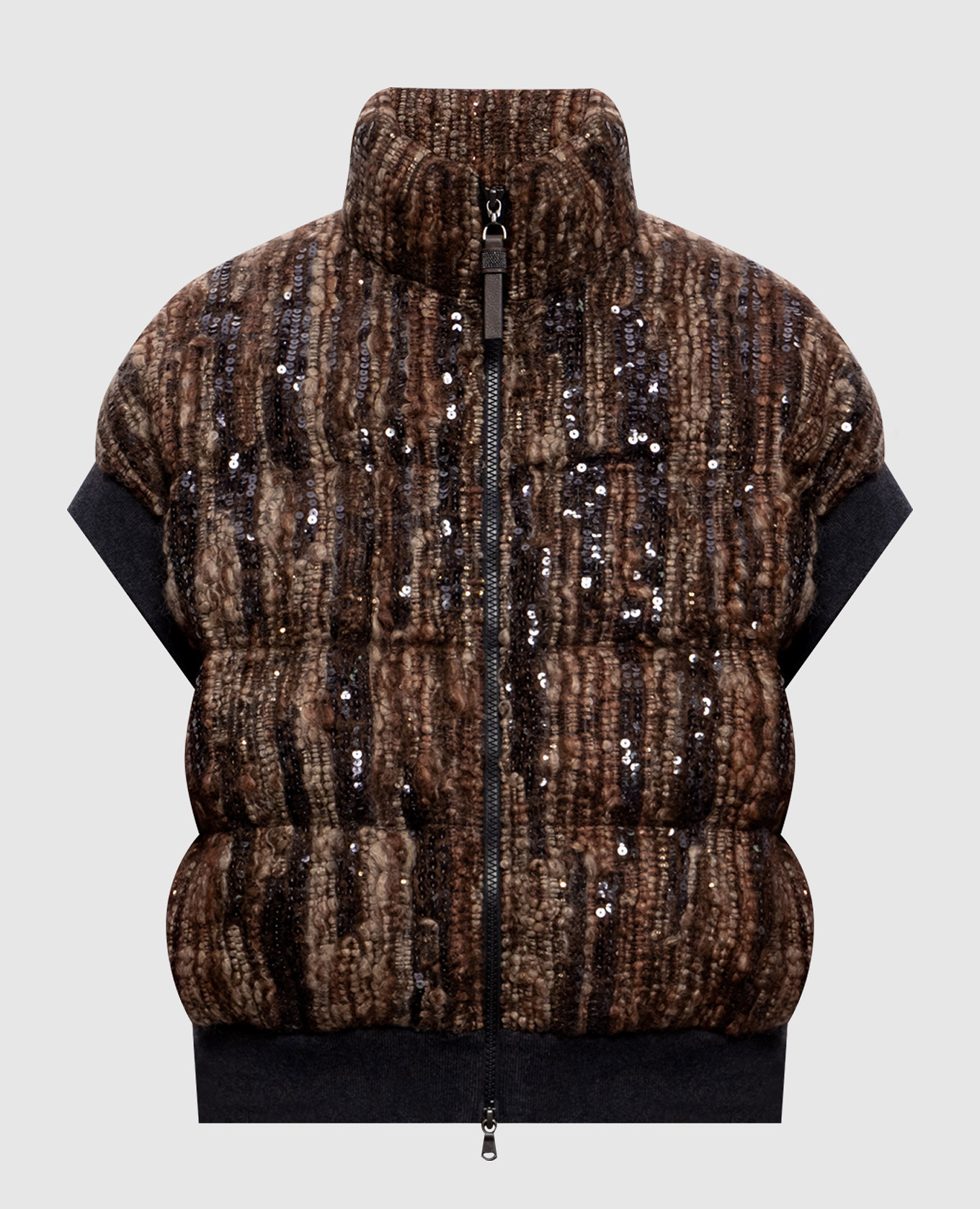 Brown down vest with wool and sequins Brunello Cucinelli
Brown down vest with wool and sequins Brunello Cucinelli