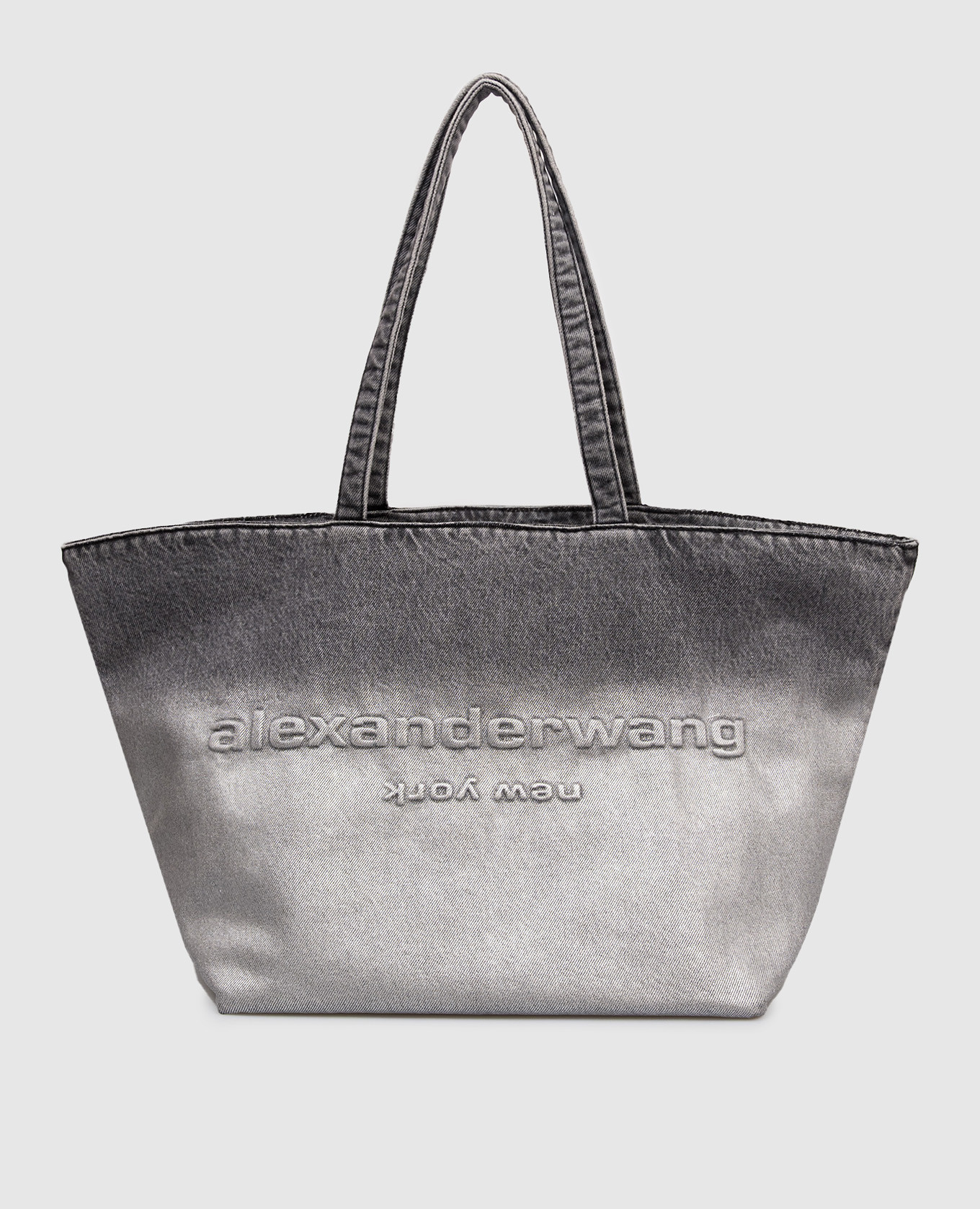 Grey Denim Punch Tote with Textured Logo Alexander Wang
Grey Denim Punch Tote with Textured Logo Alexander Wang