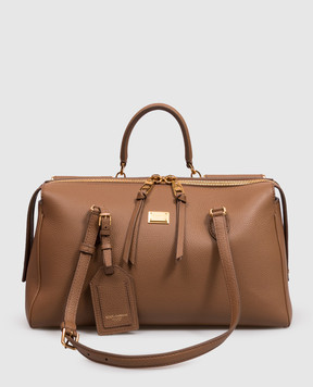 Dolce&Gabbana Vittoria brown leather bag BB7844A0841