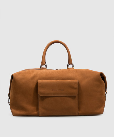 Brown nubuck travel bag