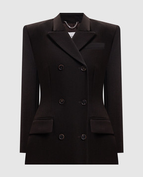 Magda Butrym Brown double-breasted wool jacket BLAZER01108926