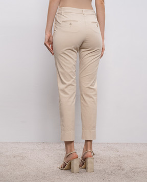 Peserico Beige pants with a patch A04718T2302481