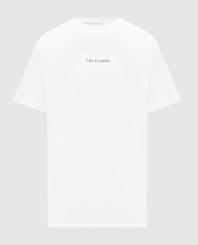 Trussardi White T-shirt with logo print G0308000134NMTS02J02