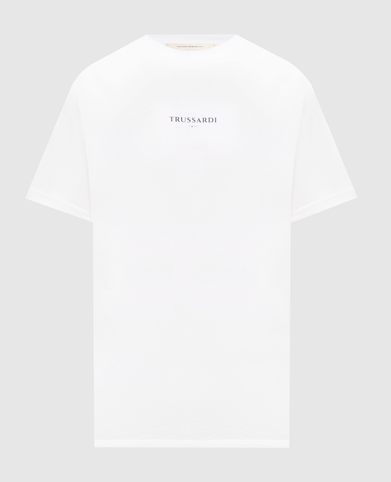 

White T-shirt with logo print Trussardi